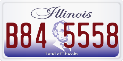 IL license plate B845558