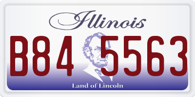 IL license plate B845563