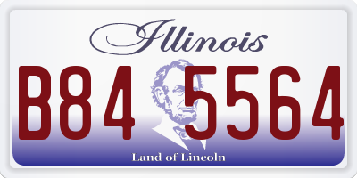 IL license plate B845564