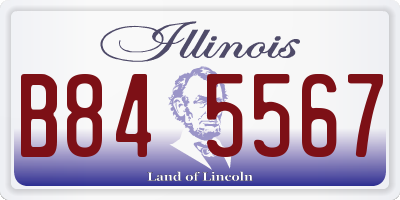 IL license plate B845567