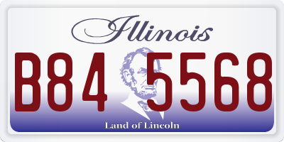 IL license plate B845568