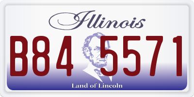 IL license plate B845571