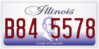 IL license plate B845578