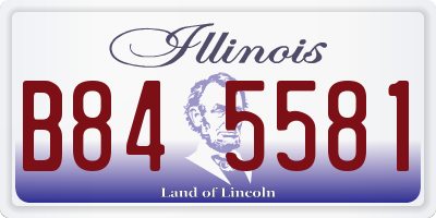 IL license plate B845581