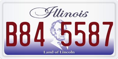 IL license plate B845587