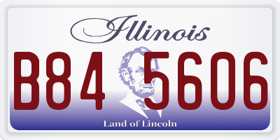 IL license plate B845606