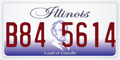 IL license plate B845614