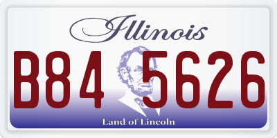 IL license plate B845626