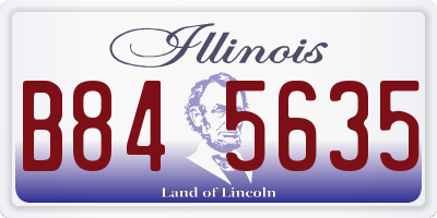 IL license plate B845635
