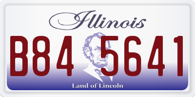 IL license plate B845641