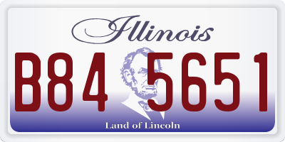 IL license plate B845651