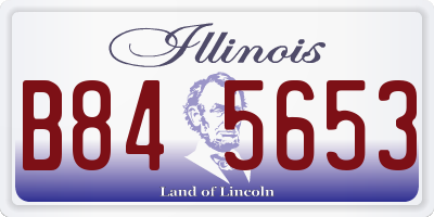IL license plate B845653
