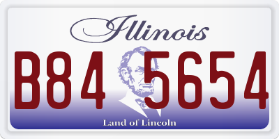 IL license plate B845654