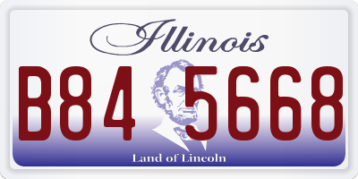 IL license plate B845668