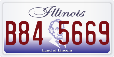 IL license plate B845669