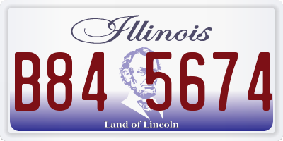 IL license plate B845674