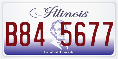 IL license plate B845677