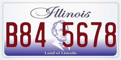 IL license plate B845678
