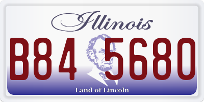 IL license plate B845680
