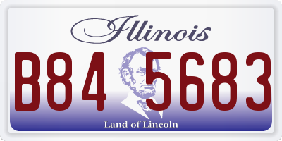 IL license plate B845683