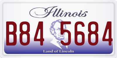 IL license plate B845684