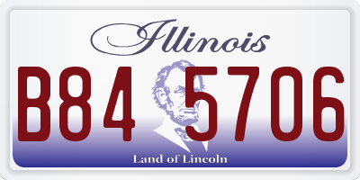 IL license plate B845706