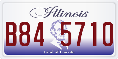 IL license plate B845710