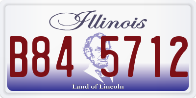IL license plate B845712