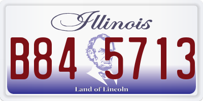 IL license plate B845713