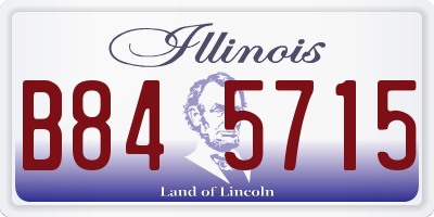 IL license plate B845715