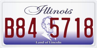 IL license plate B845718