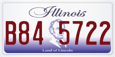 IL license plate B845722