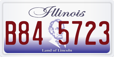 IL license plate B845723