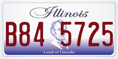 IL license plate B845725