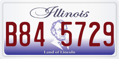 IL license plate B845729