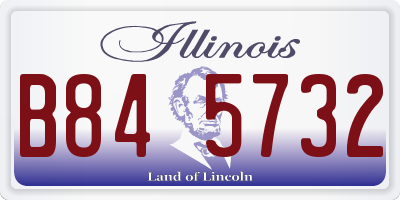 IL license plate B845732