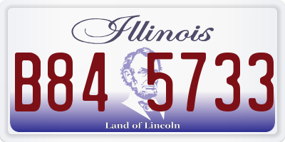 IL license plate B845733