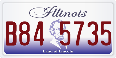 IL license plate B845735