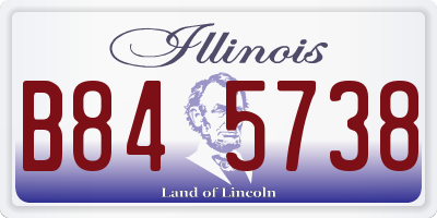 IL license plate B845738