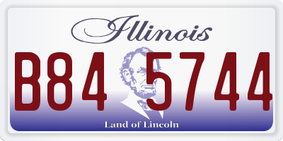 IL license plate B845744