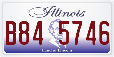 IL license plate B845746