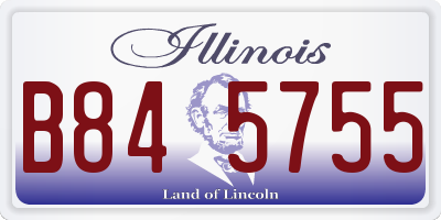 IL license plate B845755