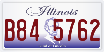 IL license plate B845762
