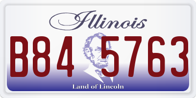 IL license plate B845763