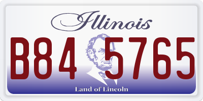 IL license plate B845765