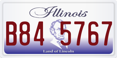 IL license plate B845767