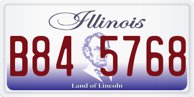 IL license plate B845768