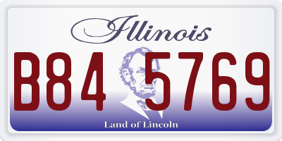 IL license plate B845769
