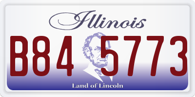 IL license plate B845773