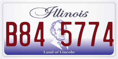 IL license plate B845774